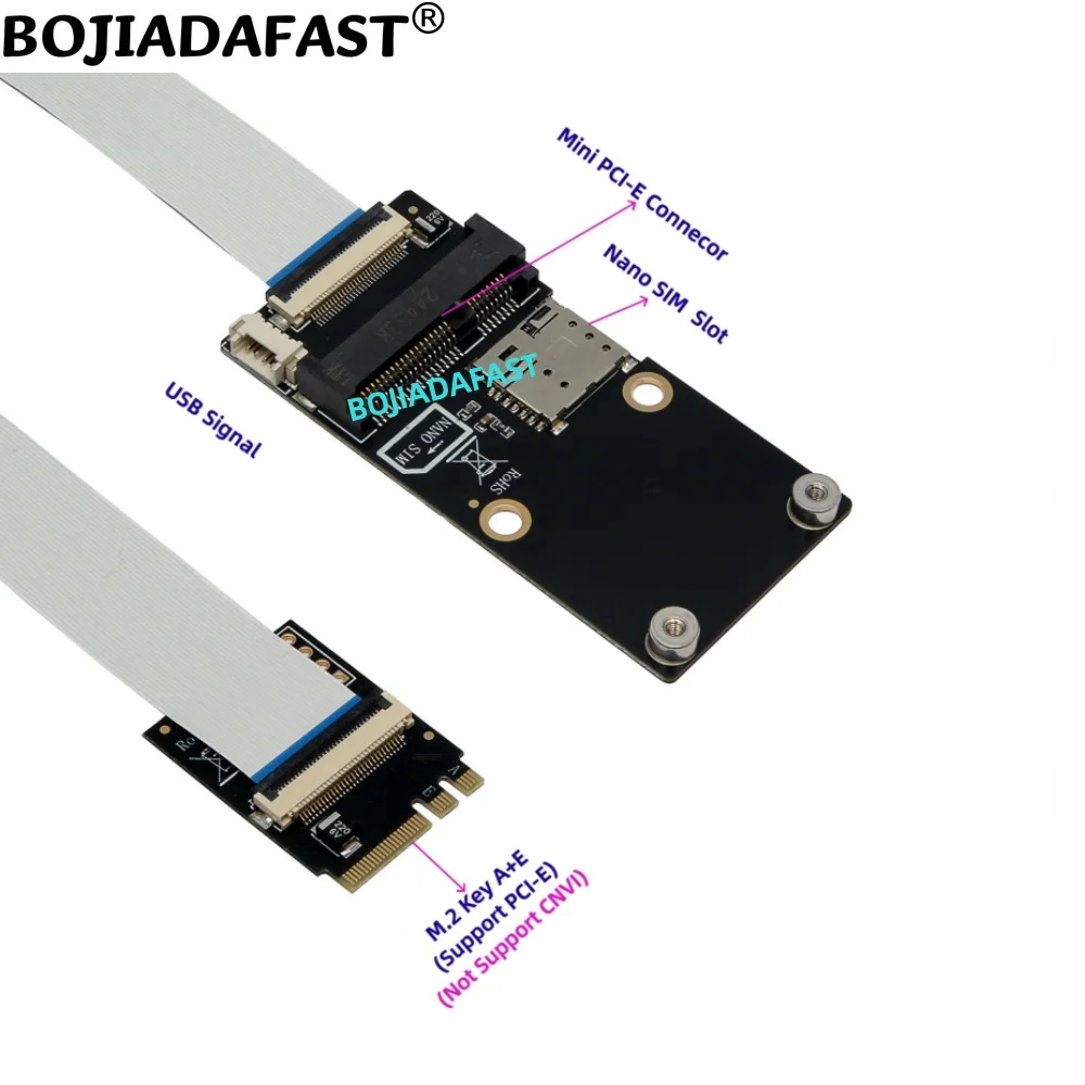 NGFF M.2 Key A+E Interface to Mini PCIe PCI-E MPCIe Wireless Adapter 1 NANO SIM Card Slot for WIFI / 4G 3G LTE GSM Modem Module
