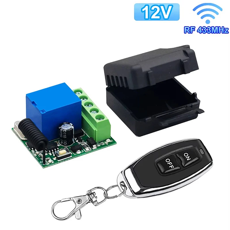 DC 12V 433Mhz RF Remote Control Wireless Switch For Home Office School Travel Supplies Portable Design For Home Office Travel