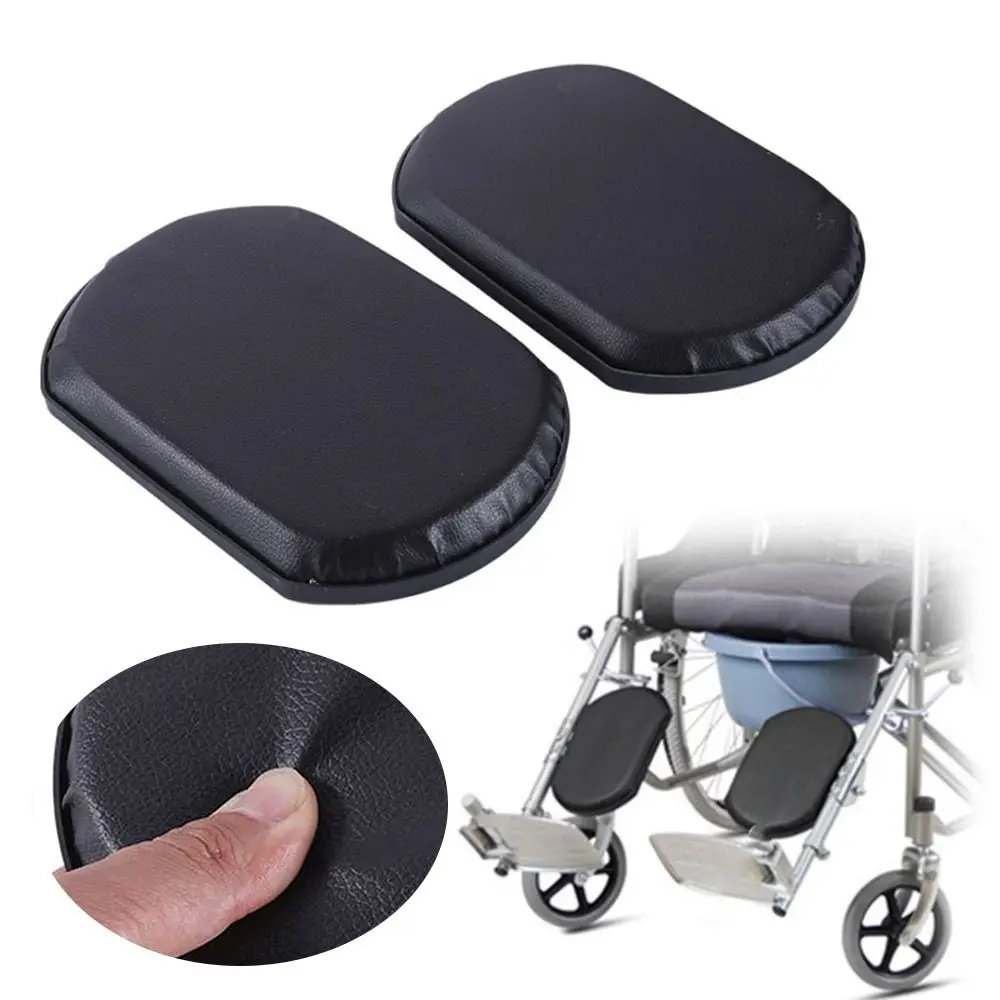 1Pair Durable PU Wheelchair Leg Support Replacement Soft Leg Pads Waterproof Wheelchair Leg Rests Wheelchair Accessories