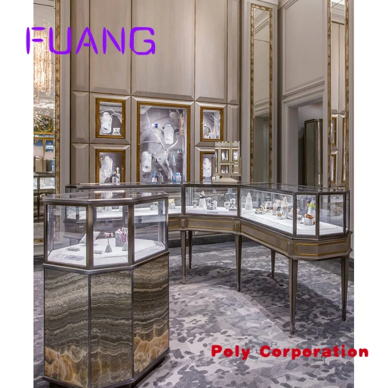 Custom  Fashionable Store Fixtures Glass Display Case And Commercial Glass Display Shelves