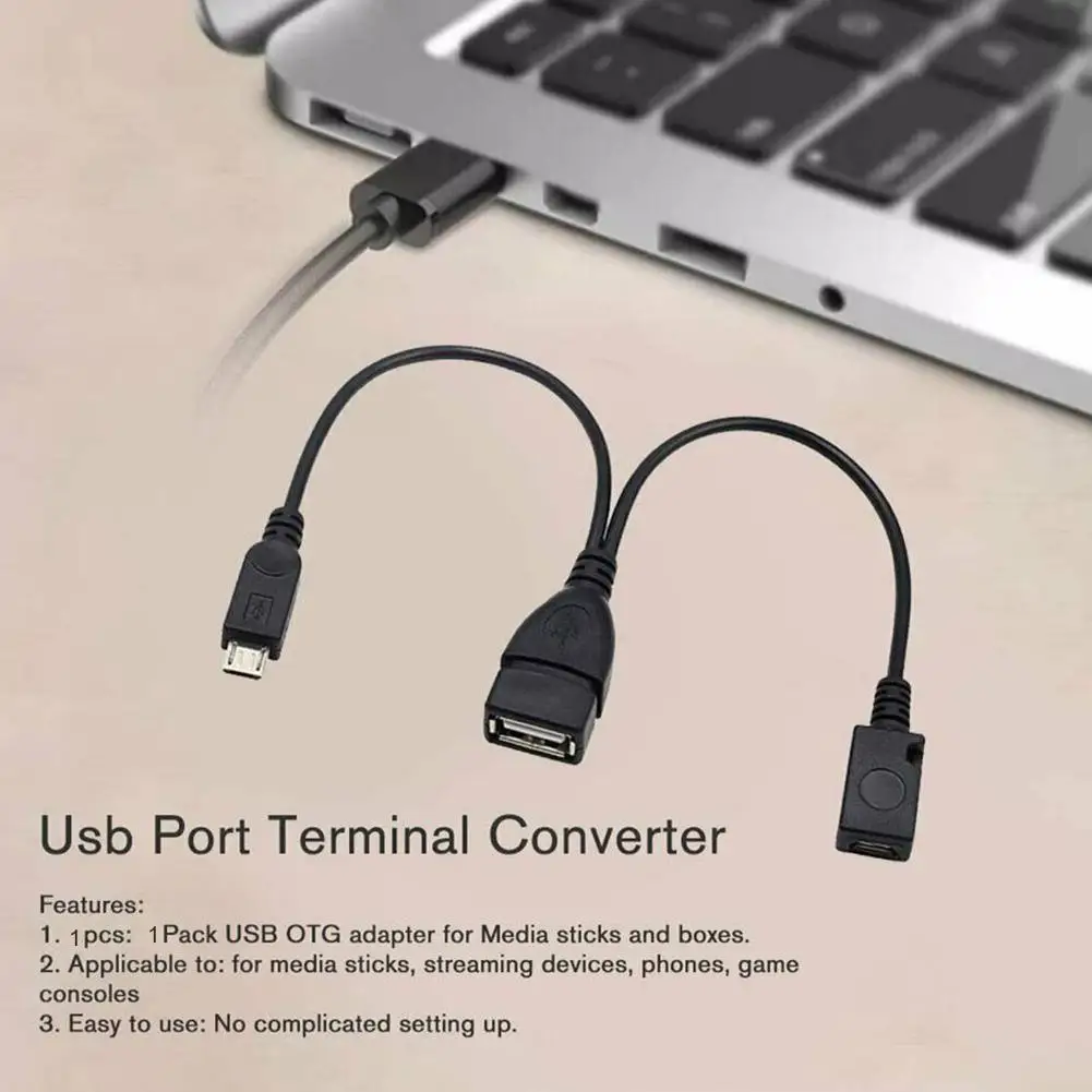 USB Port Terminal Adapter OTG Cable For Fire Port Or Stick Gen TV Converter Terminal 3 2nd Fire USB