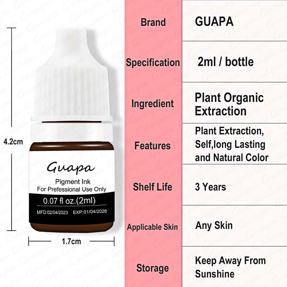 2 مللي/زجاجة ماكياج دائم آلة استخدام السائل Microblading الصباغ الطلاء الوشم الحبر الوشم العرض للحواجب كحل الشفاه