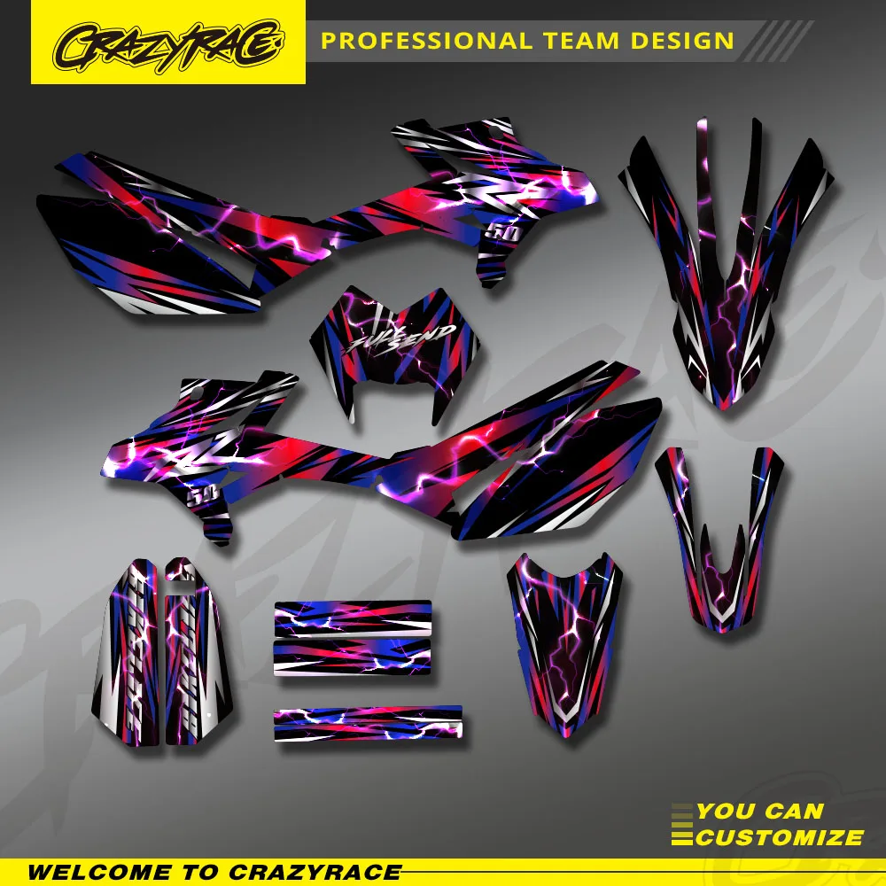 Motorcycle Backgrounds Decals Graphics Sticker Kits For BETA RR 50 2011 2012 2013 2014 2015-2020 Decoration Custom Number Name