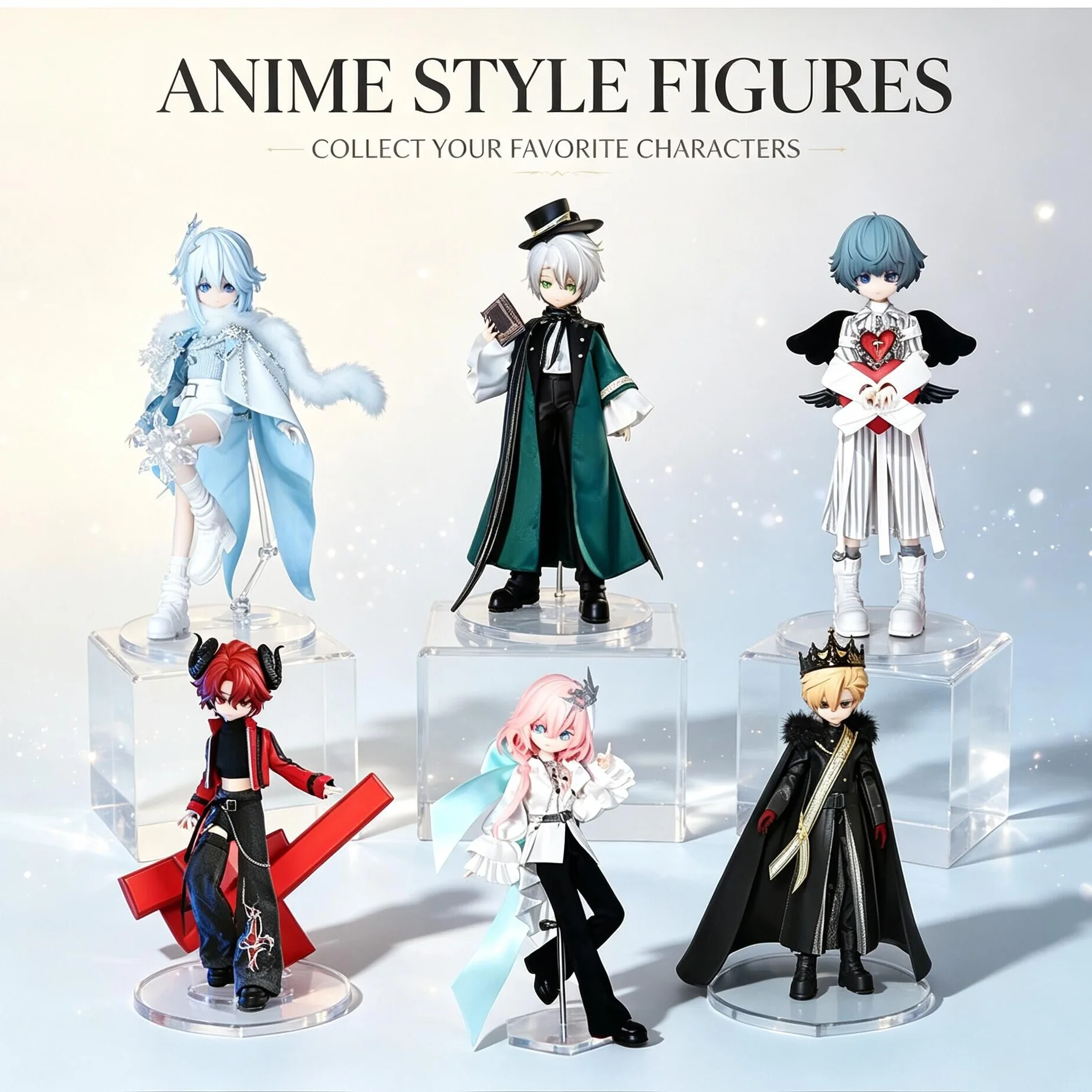 【In Stock】Mitamaoxia Mysterious Tower 1/8 Scale Bjd Articulated Figure All Male Blind Box Trendy Collectible Desktop Decor Gift