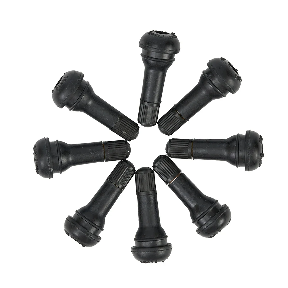 Black Car Tyre Valves Stems Tubeless Supply Wheel Nozzle Cap Auto Snap In Assembly TR413 Replacement Parts Rubber