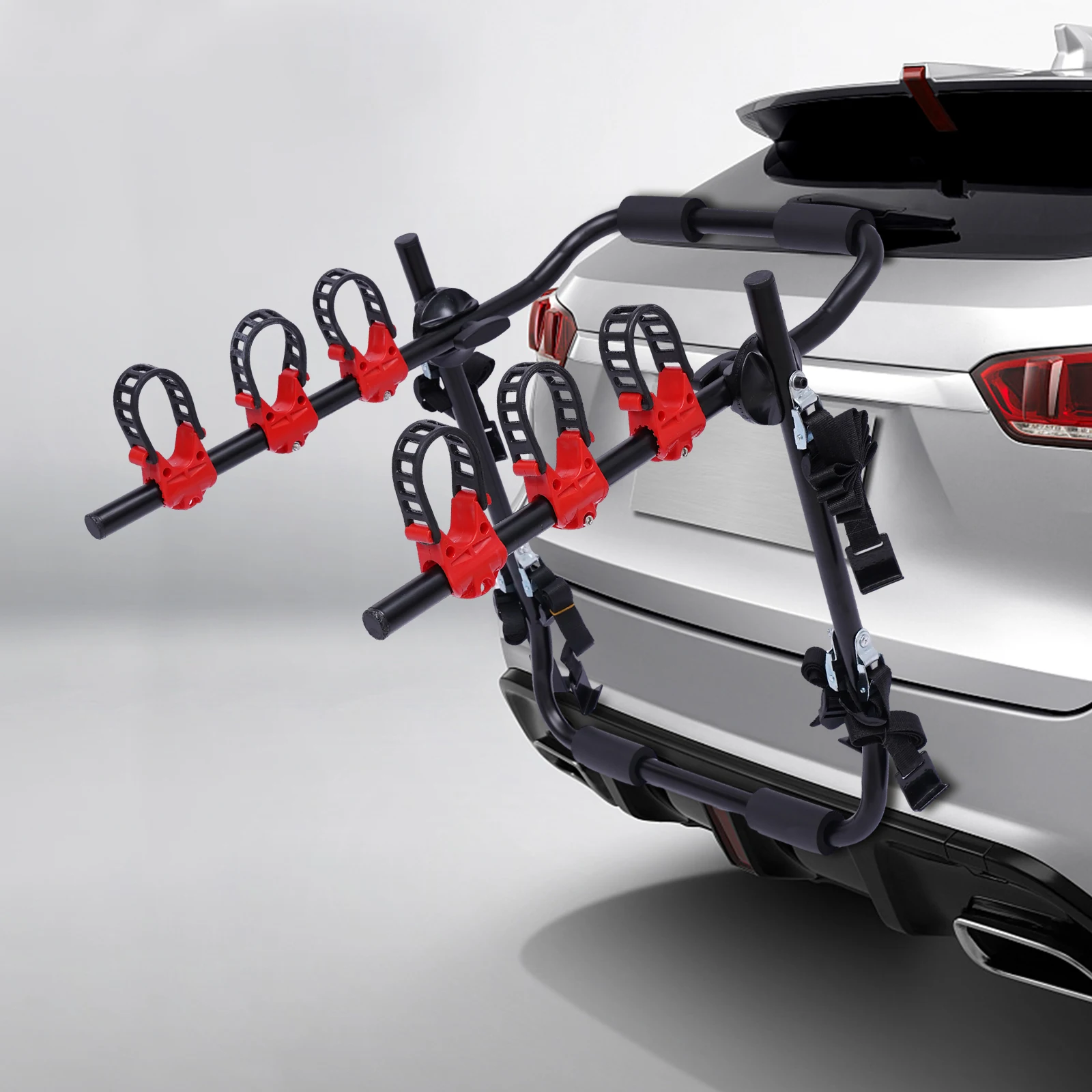 3 Bike Trunk Mount Rack Bicycle Carrier Foldable Bicycle Rack for Partially SUV Sedan Minivan