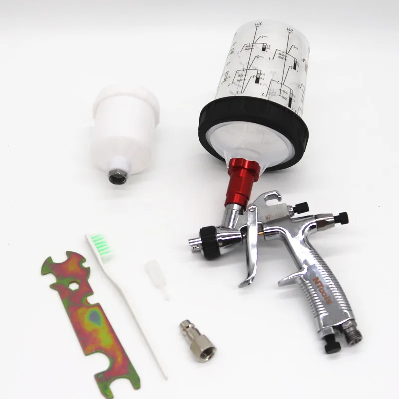 Spay Gun Mini 0.5/0.8/1.0/1.2mm Nozzle Gravity Airbrush For Car Painting Tool No Clean Disposable Measuring Cup