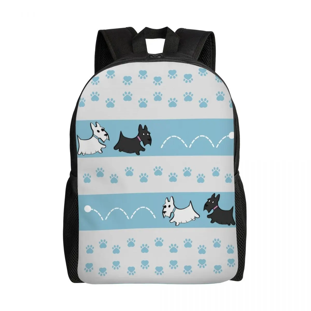 Scottish Terrier Love Backpacks for Men Women Water Resistant School College Scottie Dog Bag Bookbag Large Capacity Backpack