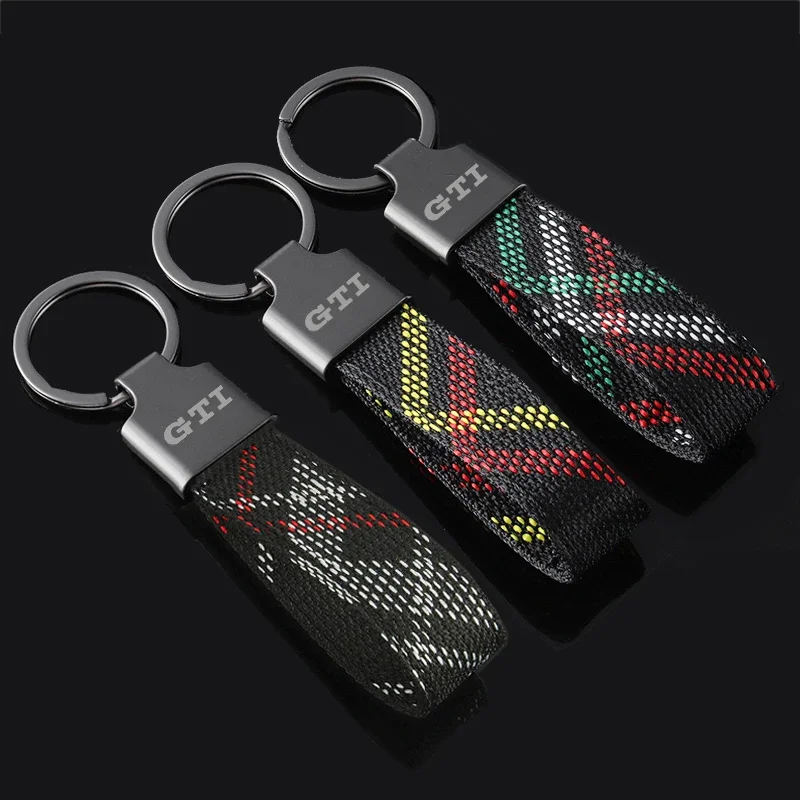 Metal Car Key Rings Holder Pendant for Volkswagen GTI Logo Beetle Rocco Passat Caddy Keychain Accessories