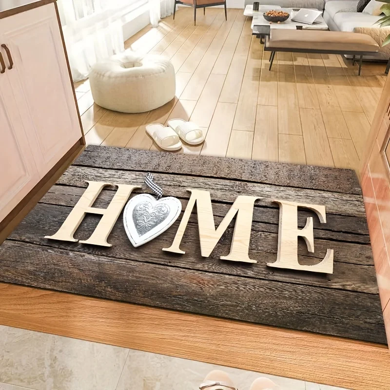 

VIKAMA «Домой» с английскими буквами под дерево, легкий и удобный дверной коврик, домашний ковер, коврик для украшения дома