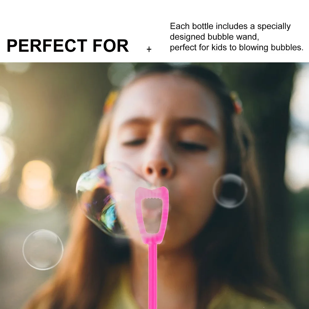 

30Pcs Empty Bubble Wands Plastic Refillable Bottles Mixed Colors Lightweight Outdoor Party Bubble Favors for Children