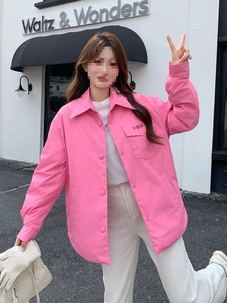 패션 경량 화이트 덕 다운 셔츠 남녀 공용 짧은 캐주얼 턴다운 칼라 겨울 재킷 커플 아우터웨어 JK-181