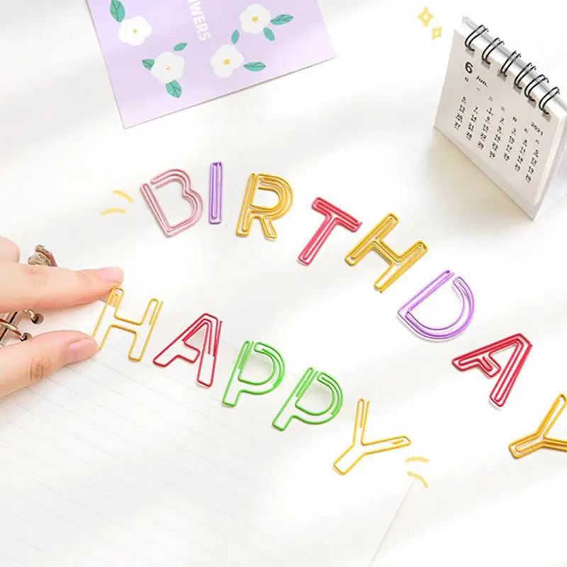 Graffette In metallo 26 pezzi graffette multifunzione In più colori insegnanti lavoratori graffette per rilegatura per pennarelli per calendari