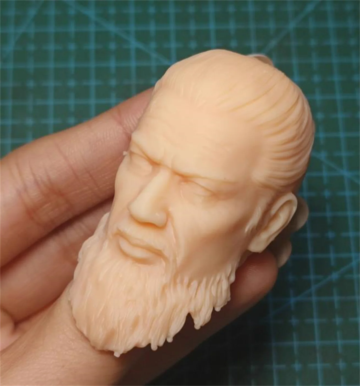 Huang Zhong – sculpture de tête des trois royaumes non peinte, échelle 1:6, modèle 3D pour figurine de 12 pouces, figurine de 12 pouces pour jouets corporels d'action de 12 pouces