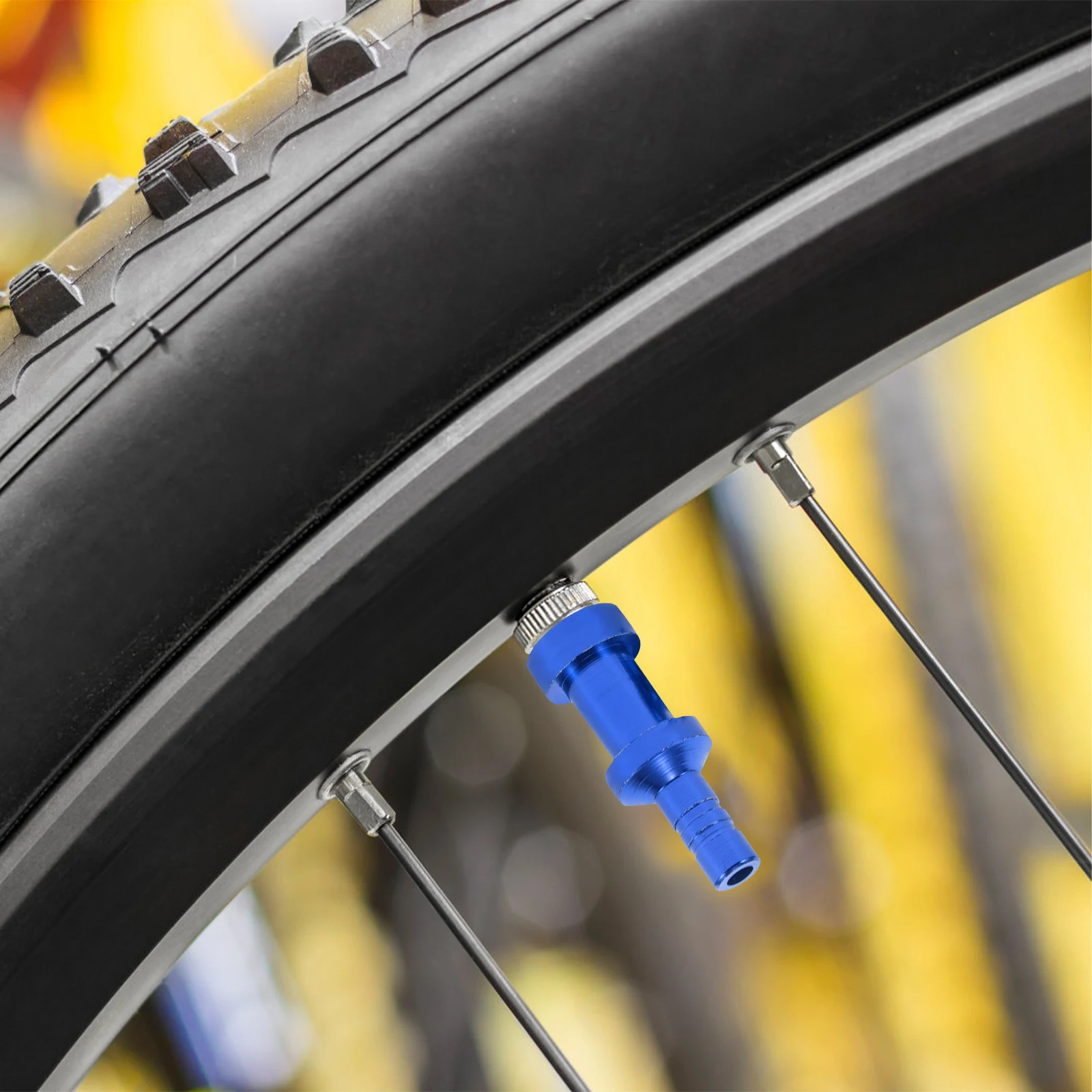 

2 pcs Aluminum Alloy Bike Tubeless Valve Stems Inflatable Nozzle Conversion Tube For French Pump Adapter Lightweight Durable