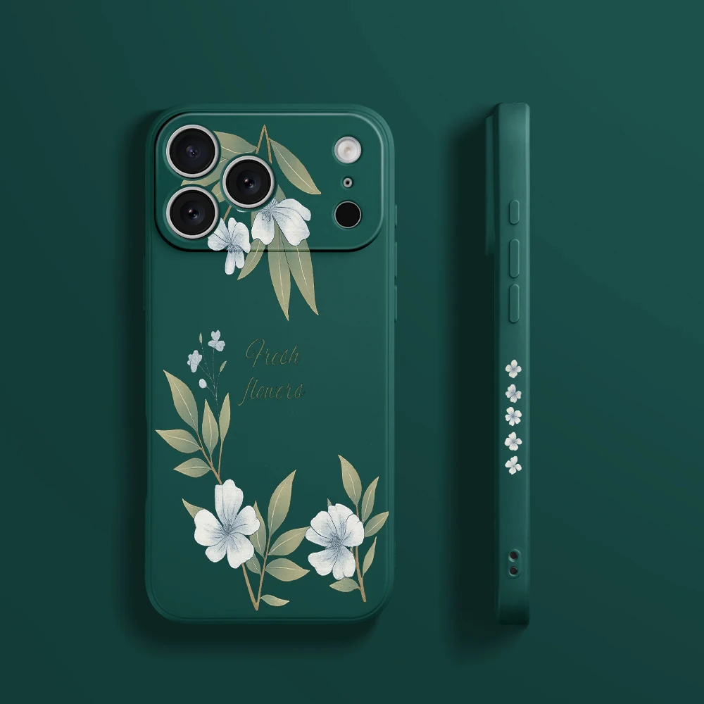 Cover in TPU floreale viola chiaro Coque per iPhone17 ProMax 17 Air 16 15 14 13 12 11 Pro Max XS Max7 8 Plus 16e 16 Plus