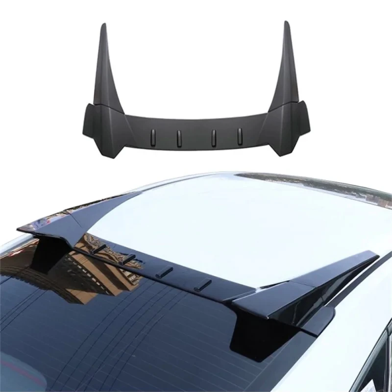 

Car roof spoiler kit, carbon black, TR-style rear bumper trim, luggage compartment kit, suitable 2015-2021 models.