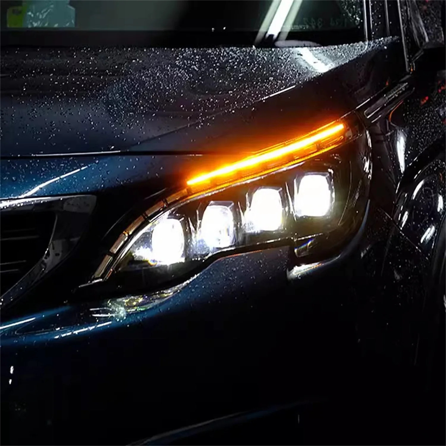 LED Headlight Headlamp for Peugeot 4008 5008 DRL Daytime Running Light Turn signal