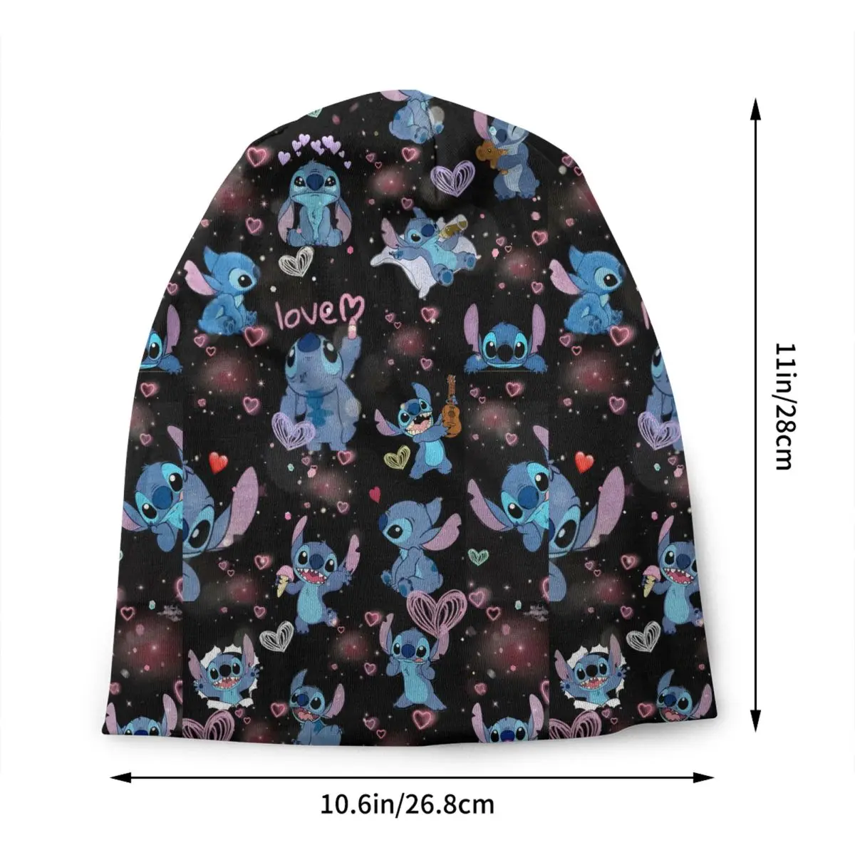 Custom Stitch Cartoon Love Bonnet Hats Hip Hop Knit Hat For Women Men Autumn Winter Warm Skullies Beanies Caps