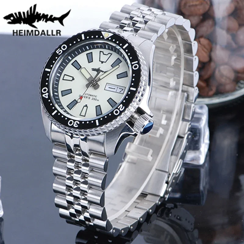HEIMDALLR200M 방수 SKX007 다이브 시계 C3 모든 빛나는 316L 스틸 사파이어 크리스탈 42mm NH36 자동 기계식 남자 시계