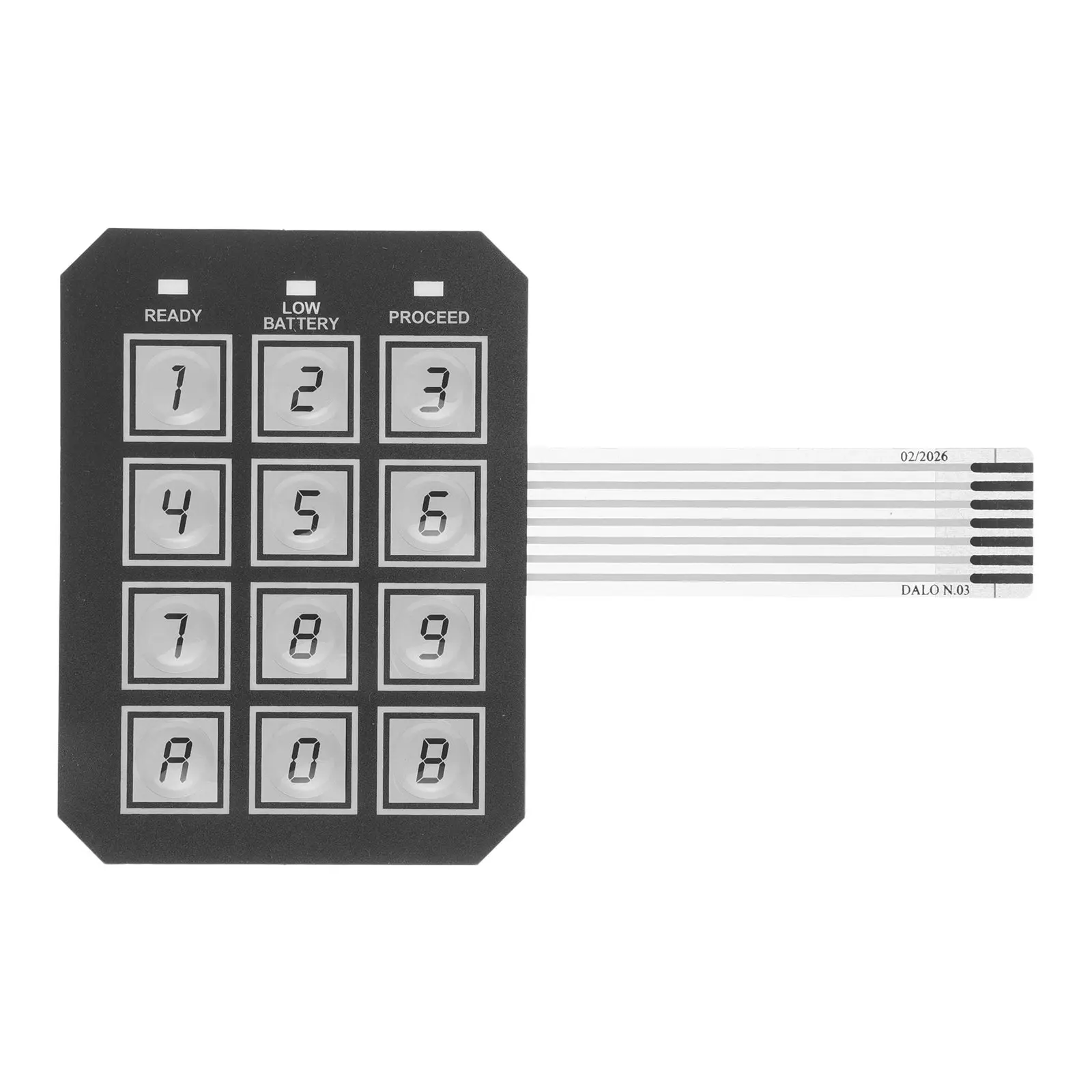 Electronic Safe Box Keypad Replacement 12 Button Flush Mount Password Input Keypad Panel for Security Cabinet Door Home Office