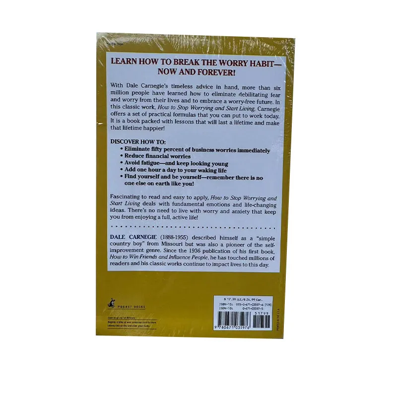 Imagem -02 - English Book For Construction Worry by Dale Como Parar de se Preocupar e Começar a Viver Métodos Testados Pelo Tempo Gerenciamento de Estresse