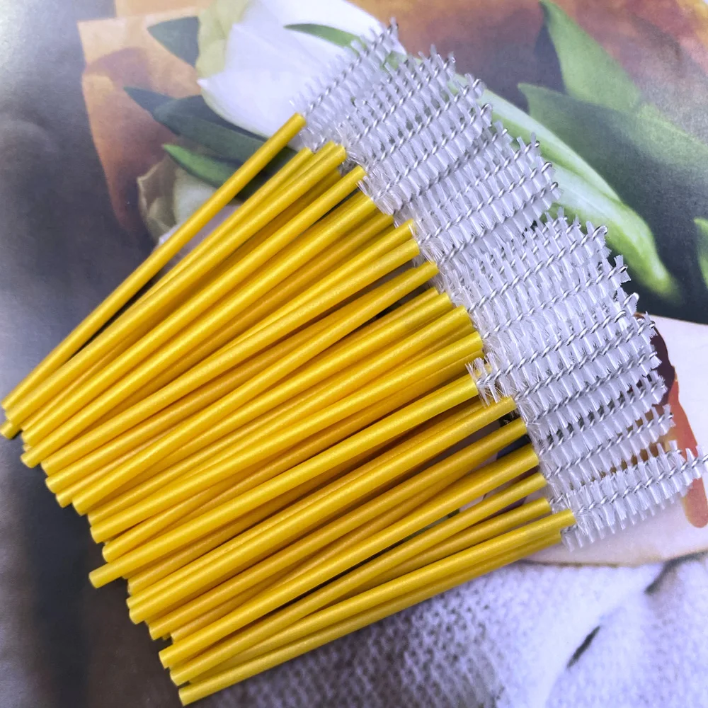 500 قطعة عصي الرموش القابل للتصرف فرشاة مشط رموش تمديد اكسسوارات عصا الماسكارا ماكياج أداة الجمال المهنية #6