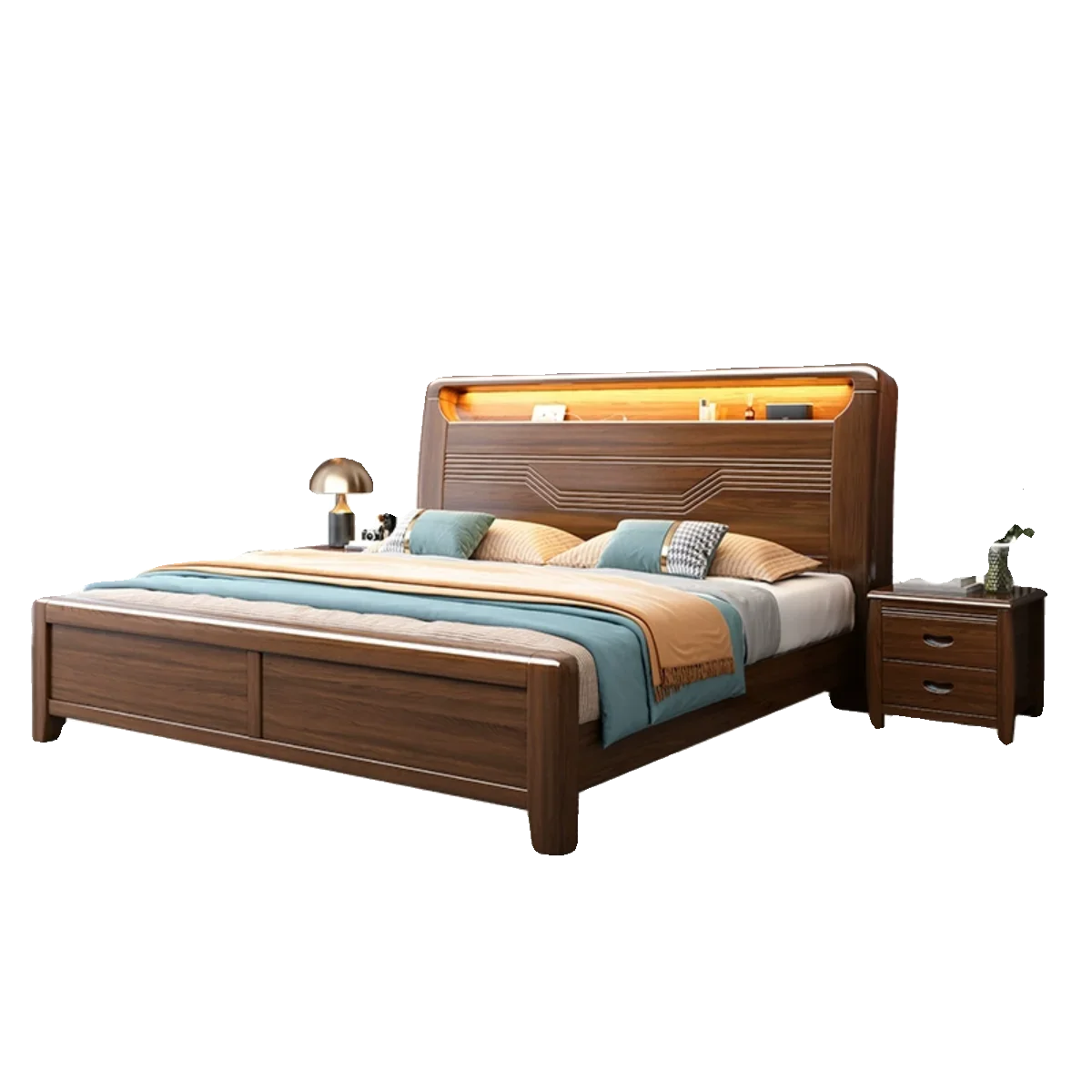 Generation simple wedding bed 1.8 meters new Chinese light luxury storage