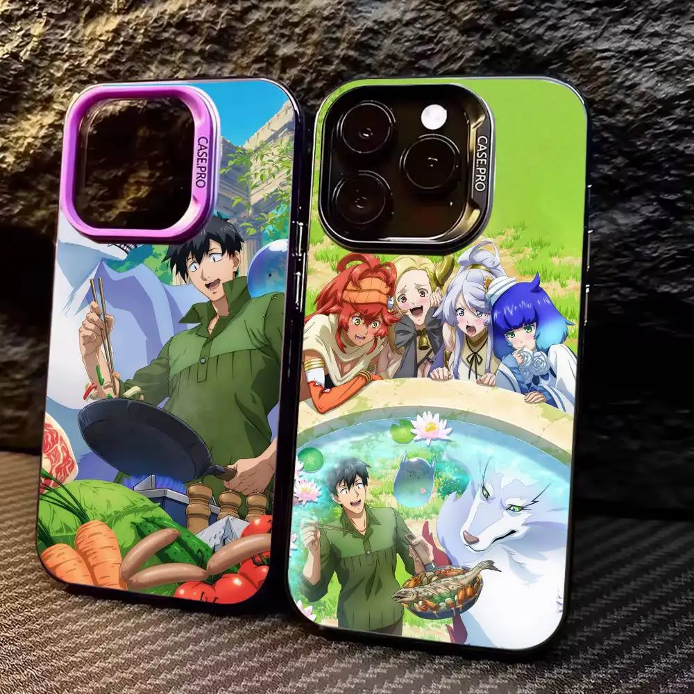 

C-Campfire Cooking in Another World with My Phone Case For iPhone17,16,15,14,13,12,11 Plus,Pro Max Colored Silver Plated Cover