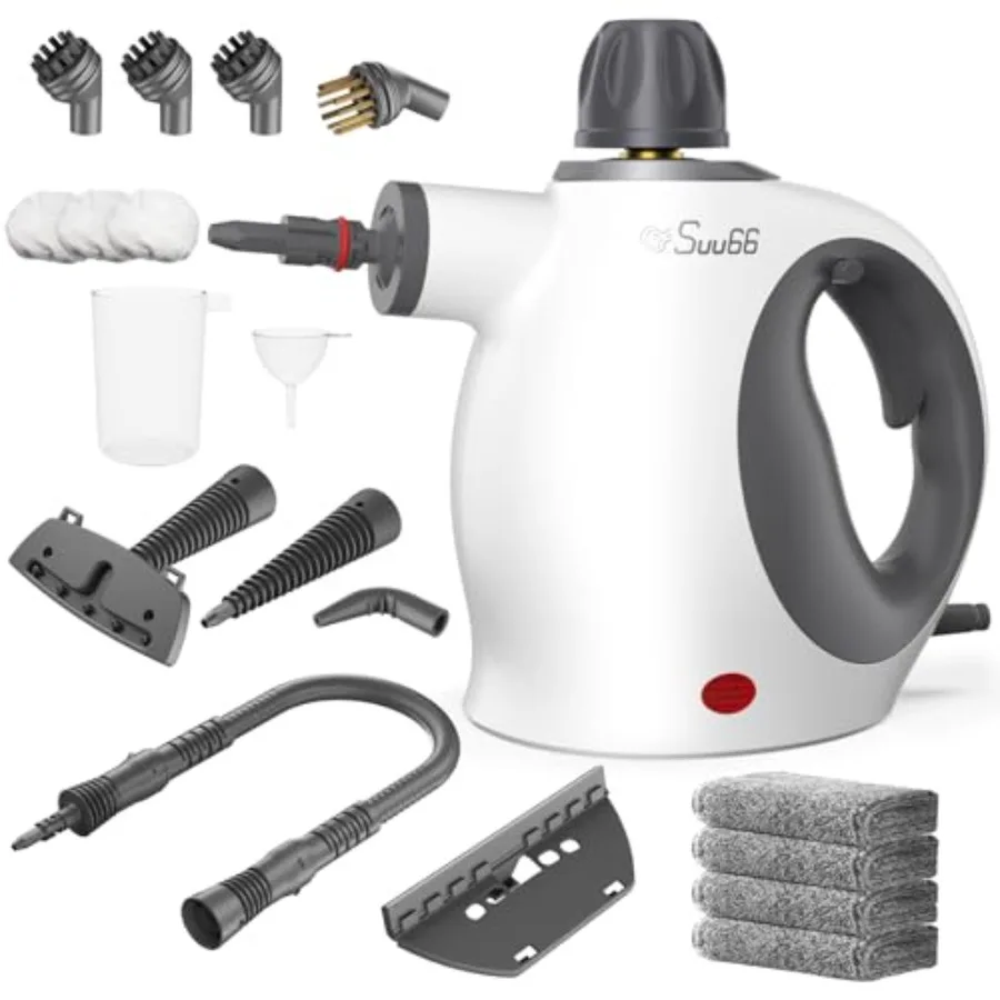 

Handheld Steam Cleaner with Safety Lock 500mL Large Tank and 19PCS Accessories - Multi-Surface Deep Cleaning for Kitchen Bathro
