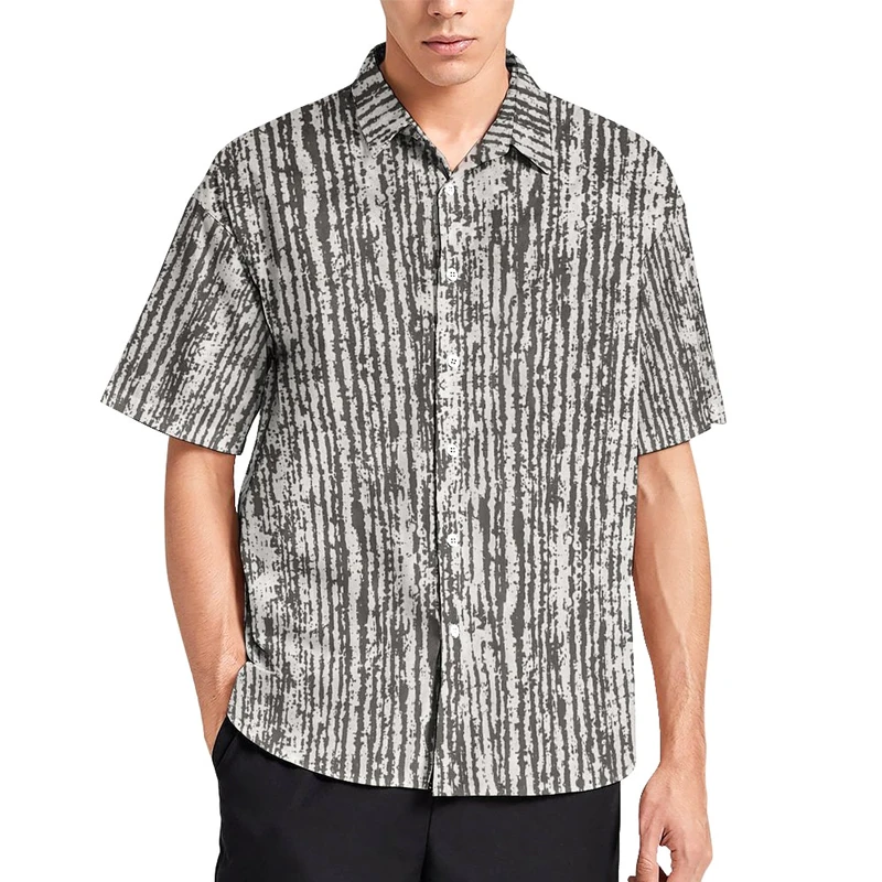 

Men's Printed Short Sleeve Shirt Button Down Casual Loose Casual Relaxed Fit Tops Breathable Lightweight