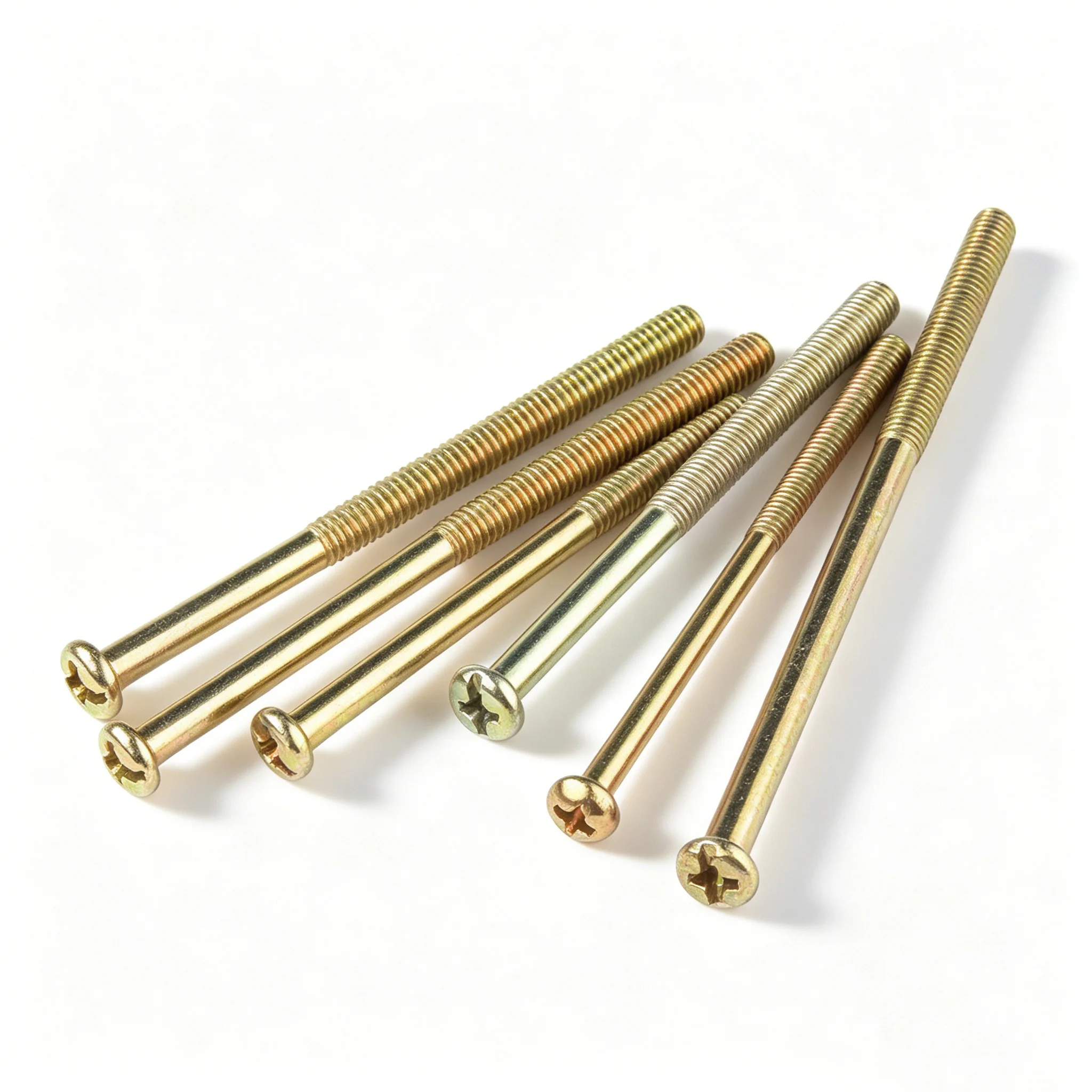 M3 M4 M5 Phillips-Flachkopfschrauben – Länge 50/70/80/90/100/120mm, farbig verzinkter Stahl, für Wandschalterplatten & Steckdosenabdeckungen