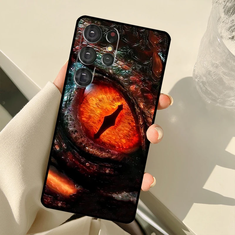 حافظة عين التنين لهاتف سامسونج جالاكسي S24 الترا S21 S22 S23 S25 Ultra S9 S10 Plus S20 FE S25 FE الغطاء الخلفي #3