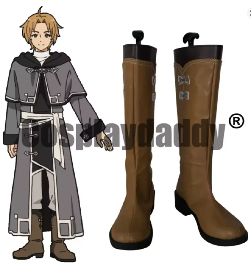 

Anime Rudy Rudeus Greyrat Cosplay Shoes Anime S2C2 Brown Boots