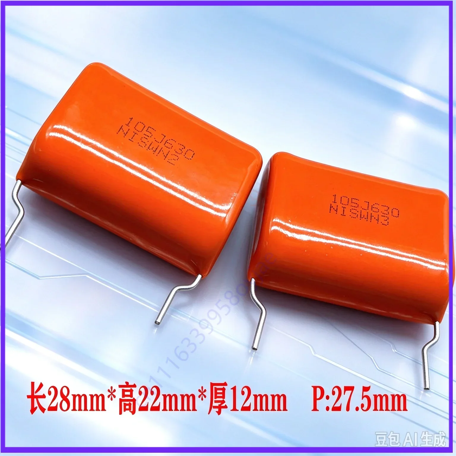 Film for Nissei CBB Film Capacitor 1.0uF 105 1uF 2J 630V Copper Lead High Frequency  50pcs