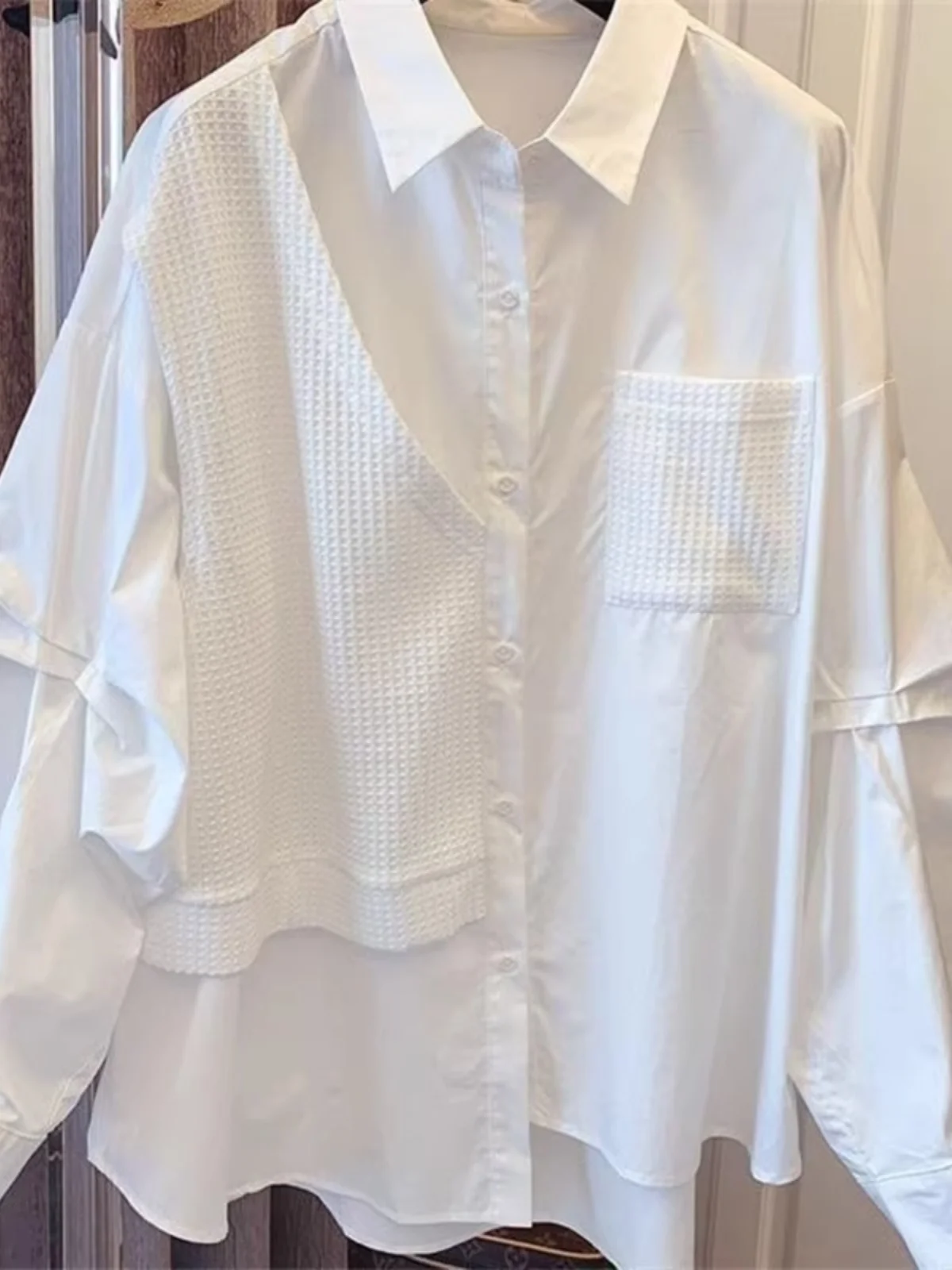 

Повседневный свободный кардиган с длинными рукавами и пэчворком, женская модная кофта с высокой талией прямого кроя для осени и зимы