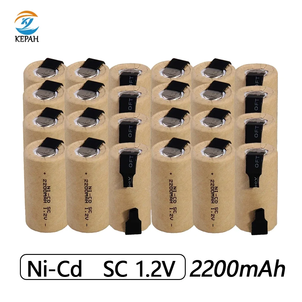 

Original Ni-CD SC Batteries 2200mAh High Power Sub C 10C 1.2V Rechargeable Battery for Power Tools Electric Drill Screwdriver