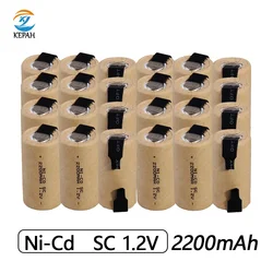 Original Ni-CD SC Batteries 2200mAh High Power Sub C 10C 1.2V Rechargeable Battery for Power Tools Electric Drill Screwdriver