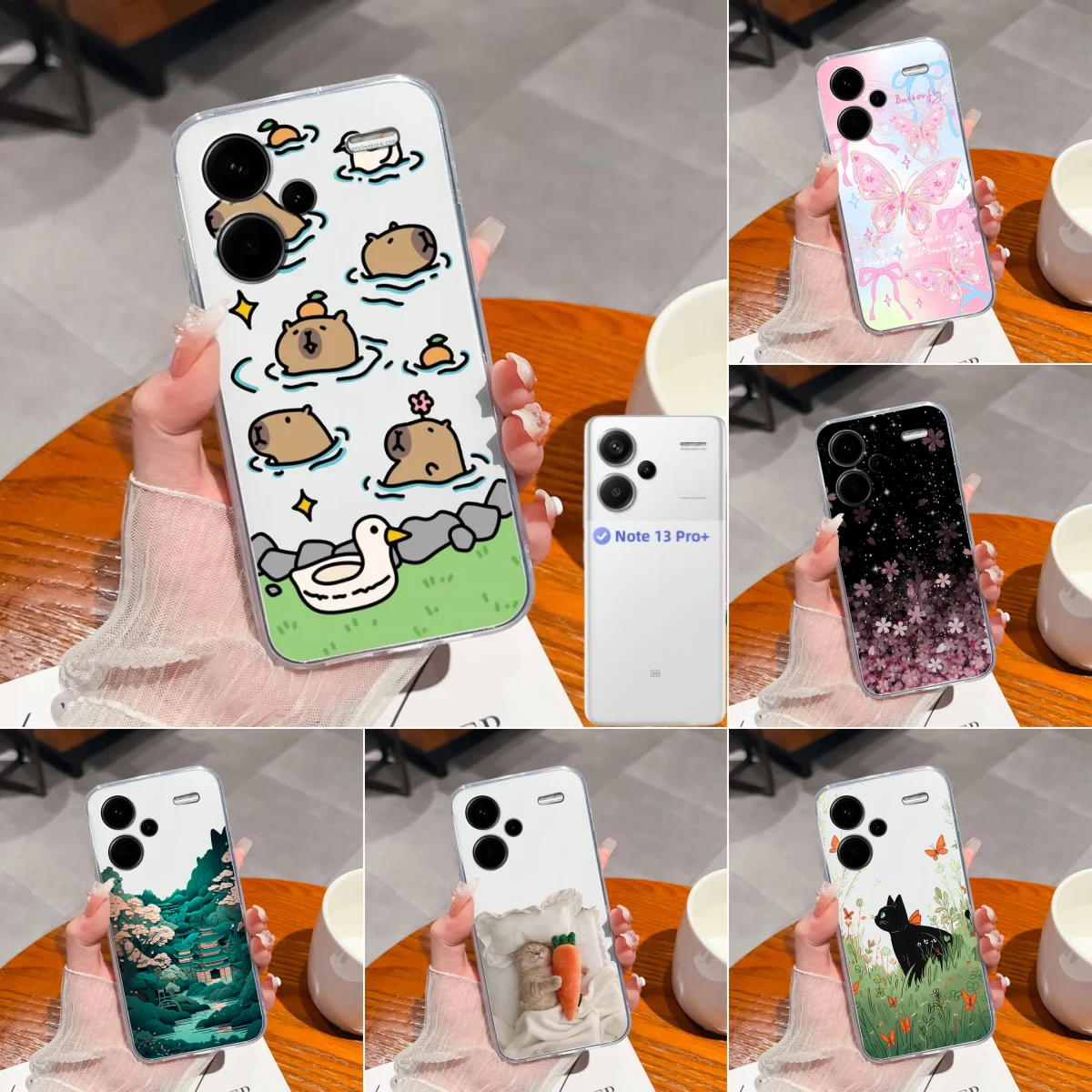 For Xiaomi Redmi Note 13 Pro+ Phone Case Beautiful Panda Clear Silicone Soft TPU Cover For Note13 ProPlus Coques 13Pro+ Funda image 2