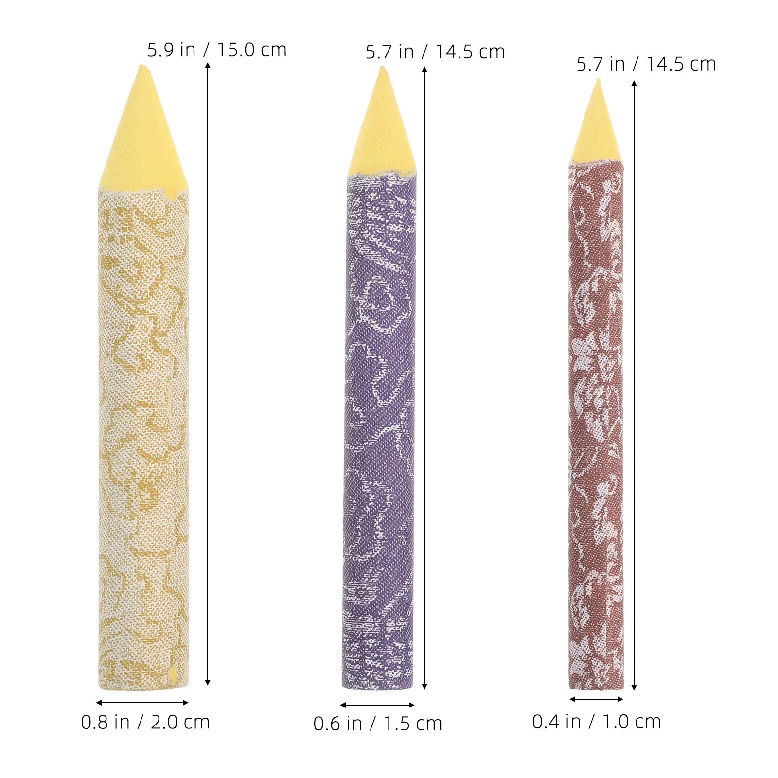3Pcs Blending Sticks for Drawing Sketch Wipes Pens Paper Stumps for Blending Smudging Softening Lines Sketching Drawing Tools