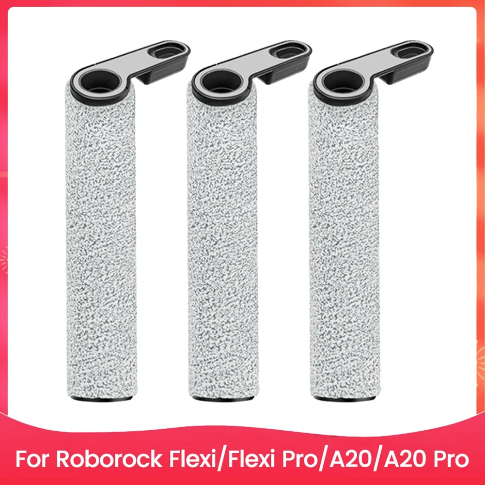 الترويج! 3 قطعة فرشاة الأسطوانة ل Roborock Flexi/Flexi Pro/A20/A20 Pro ملحقات المكنسة الكهربائية الرطبة/الجافة تنظيف فعال