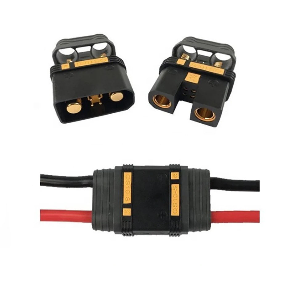 

New 2/5pair QS10-S Heavy Duty Battery Connector Anti-Spark Gold 180A Large Power Plug for RC Plant Protection Drone Car Model