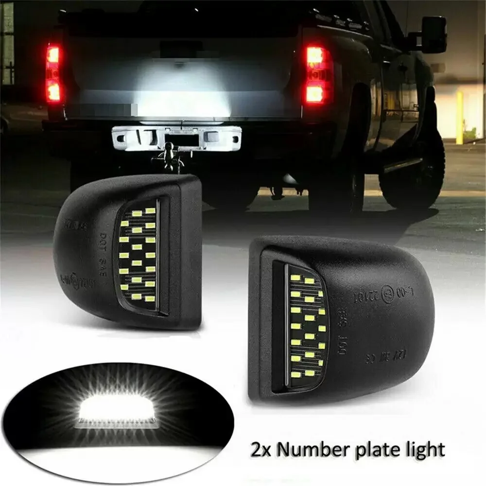 

LED License Number Plate Light White for Cadillac Escalade GMC Sierra Yukon XL1500 2500 ESV EXT Led License Plate Lights Good