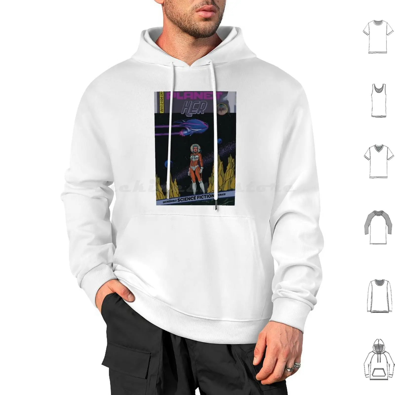 Doja Cat Planet Her Space Print 1 Hoodies Long Sleeve Space Doja Cat Science Fiction Planets Stars Comic Comic Book