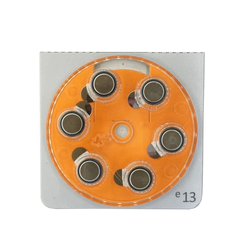 6pcs/lot Hearing Aid Batteries A13 13A E13 ZA13 13 PR48 Zinc-air Engine battery best quality