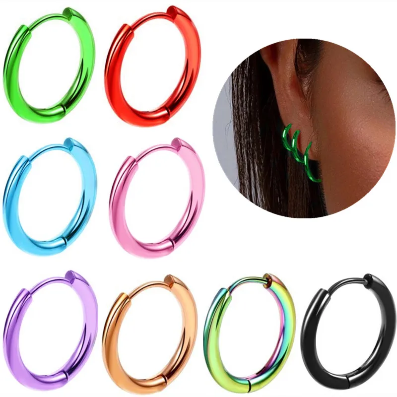 8/10/12/14/16/18/20Mm Huggies Hoop Earring For Women Helix Hoop Earring Cartilage Jewelry Lobe Hoop Earrings Trgaus Ear Circle