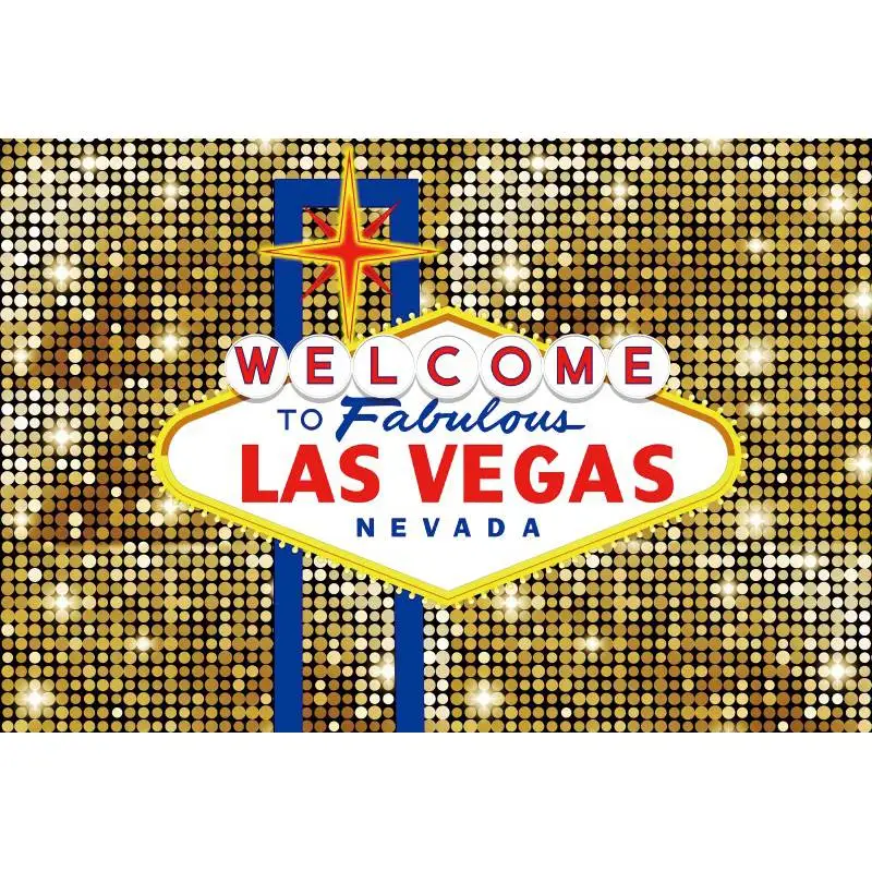 Las Vegas Theme Background City Night Scenes Casino Entrance Birthday Party Decoration Supplies Banner Photo Studio Vinyl Props