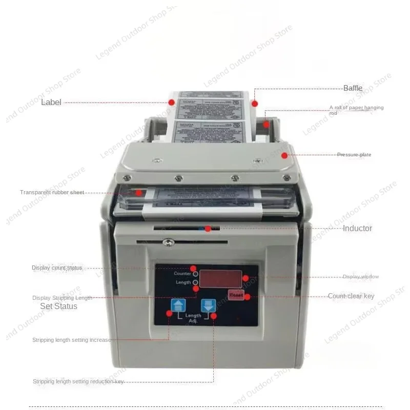 Automatic Label Dispenser X-100 Manual Sticker Peeler Machine Efficient Labeling