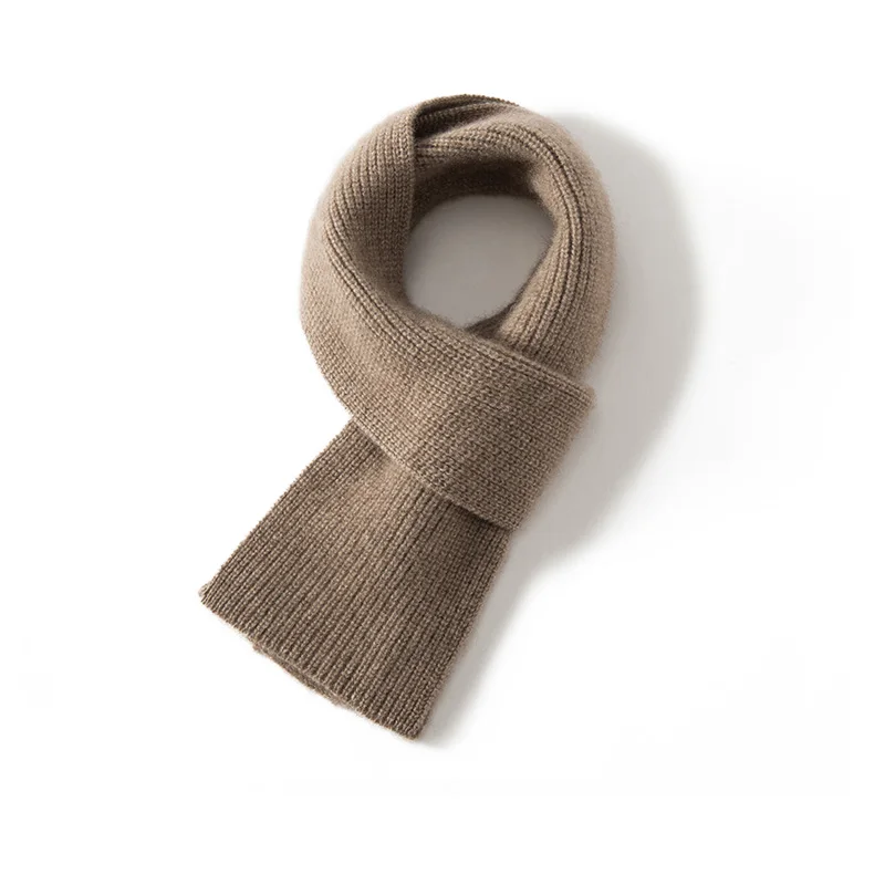 Autumn Winter New Fashion Solid Color 100% Cashmere Scarf Women Outdoor Keep Warm Soft Cashmere Knitted Accessories Scarves