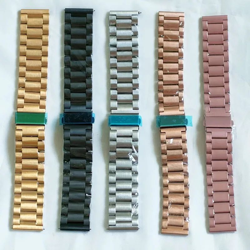 Correa 22มม.สายนาฬิกาสแตนเลสสายรัดเหล็กสำหรับ Ticwatch E3/Pro 3 Ultra Gps/Pro X/2020 4G/LTE/GTX/E2/S2/GTH สร้อยข้อมือ